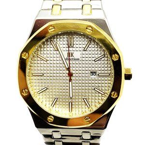 Luxury Quartz Men's Fashion Watch Yellow Golden